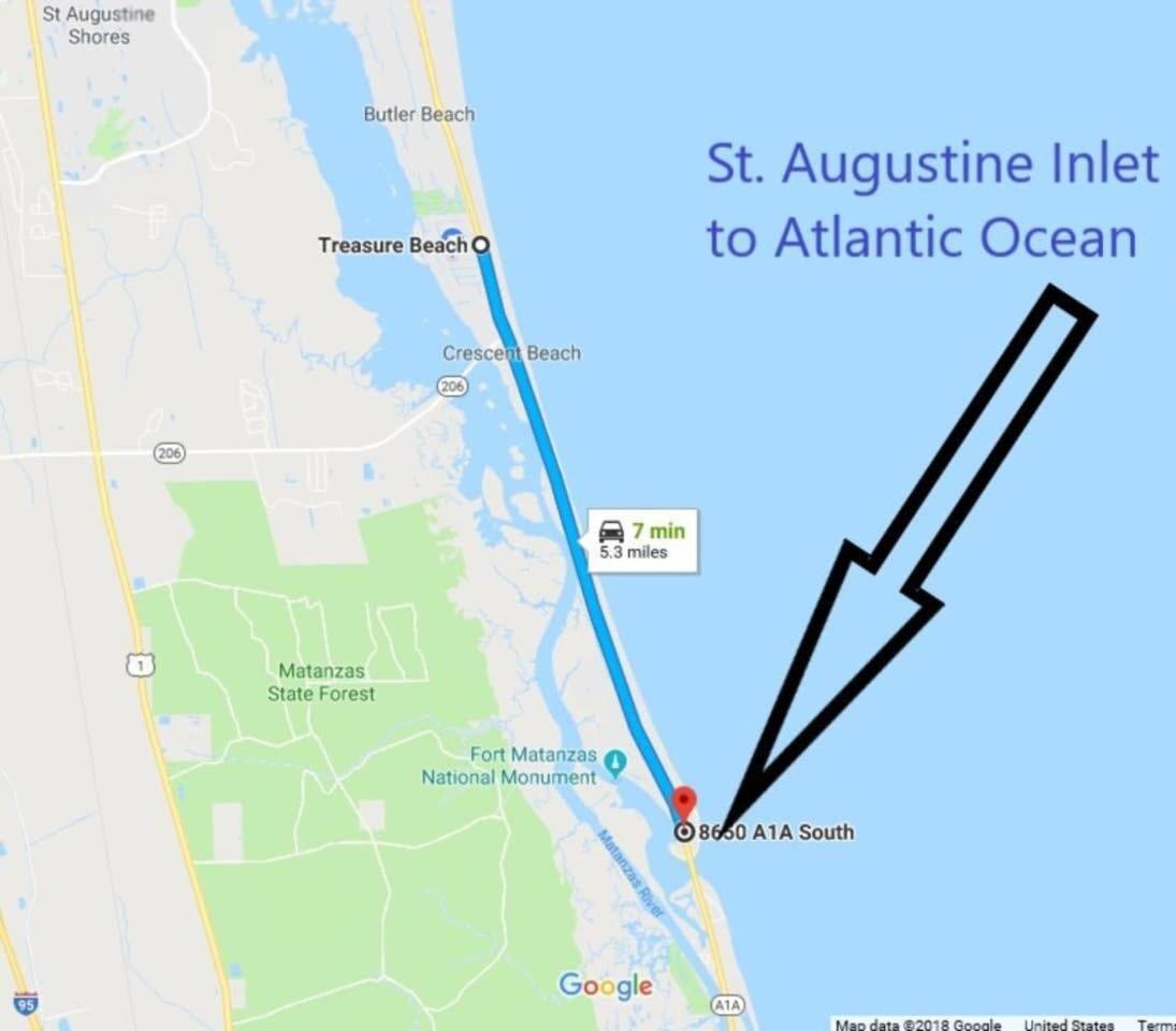 Canal Home Dock Walk To Beach Kayaks Sup Fishing Saint Augustine Eksteriør billede